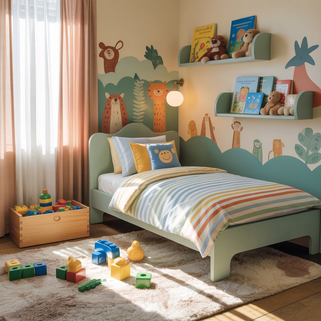 2BHK Modern Style Kids Bedroom Interior Design in Ghatkoper  with Wardrobe