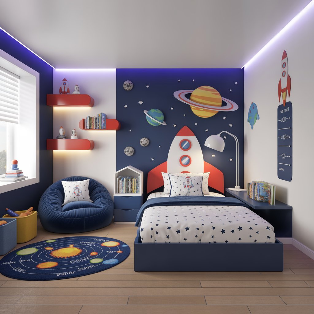 3BHK Modern Style kids bedroom Interior Design in Ranchi