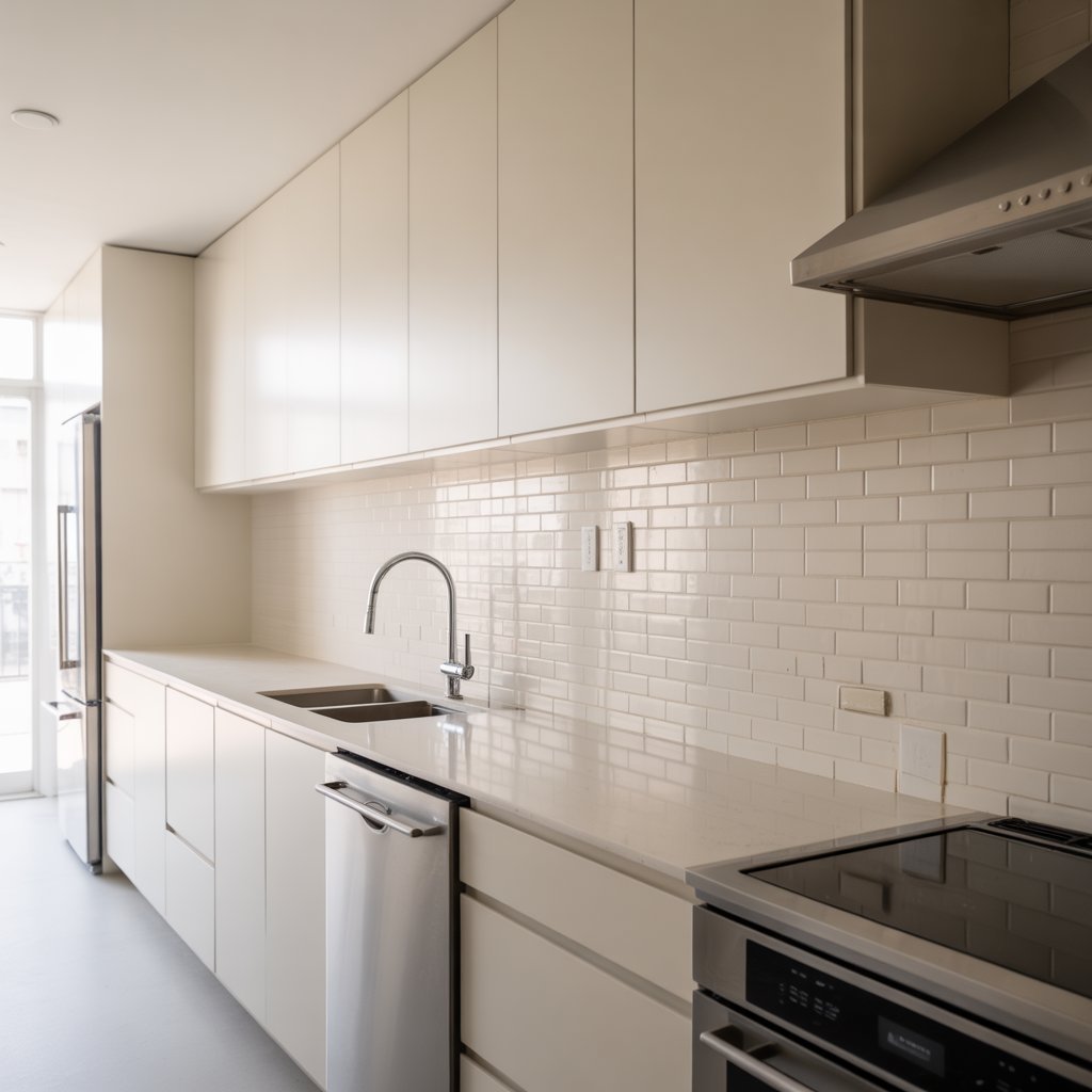 Space-Saving Straight Kitchen Designs for Compact Homes by Levy Interior